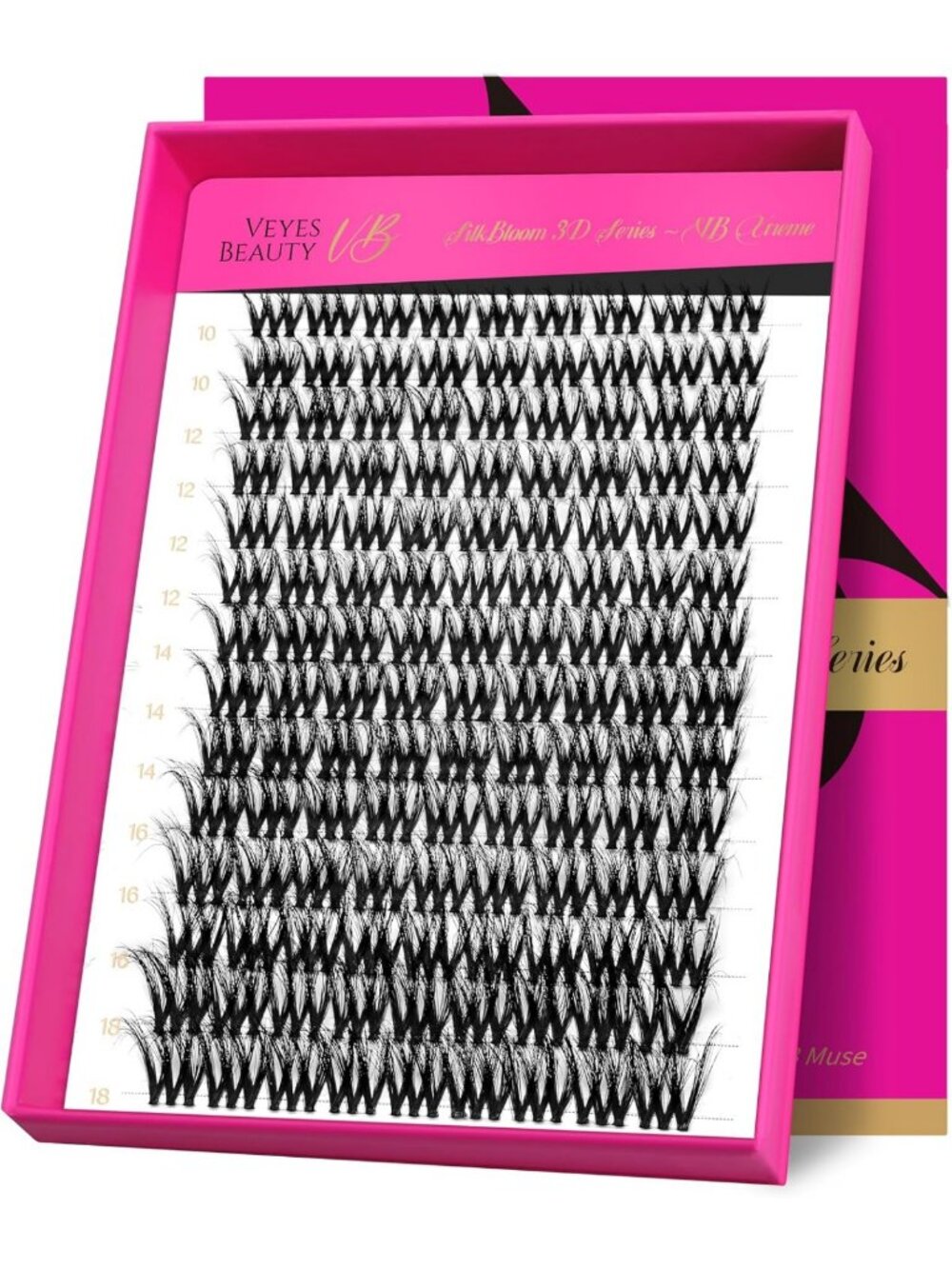 Fluffy Individual Lash Clusters for Stunning Volume - Eyelash Extensions Set
